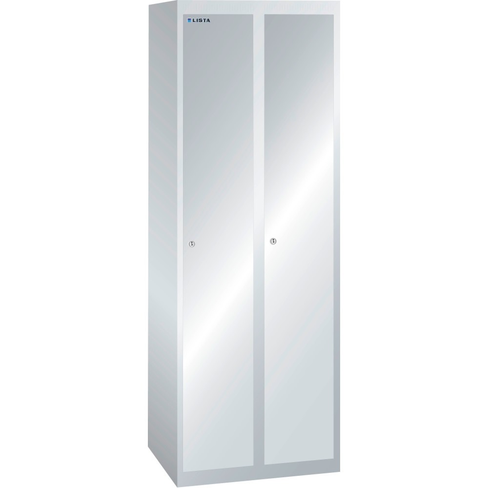 Illustration du produit: Armoire-vestiaire LISTA avec panneau perforé, (PxH) 500x1 700 mm, sans sous-structure, 2 compartiments, dispositif de fermeture