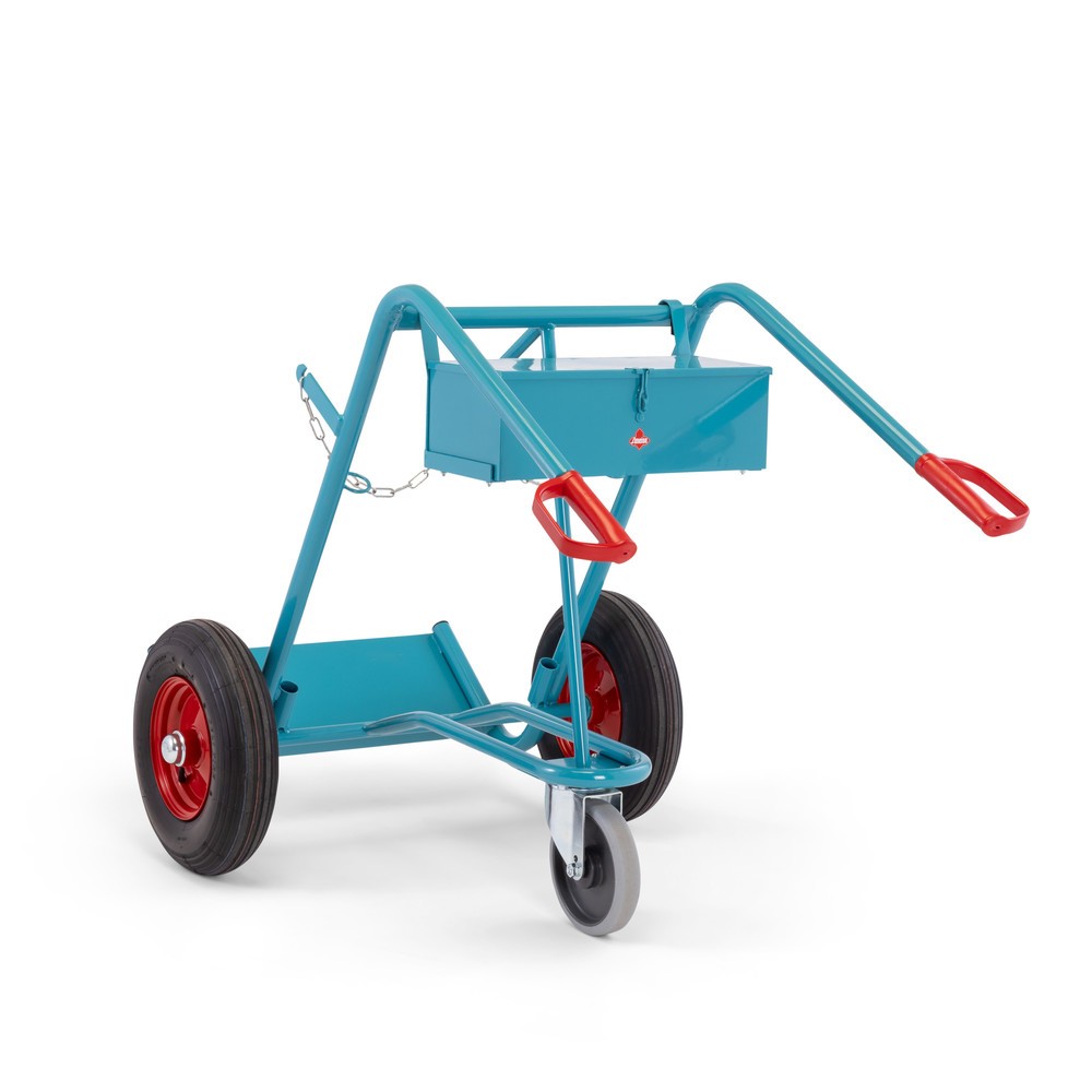 Numéro de l'image du produit 4: Caisse à outils pour diable pour bouteilles en acier Ameise® 2 bouteilles, vide, couvercle verrouillable, HxlxP 155 x 460 x 210 mm