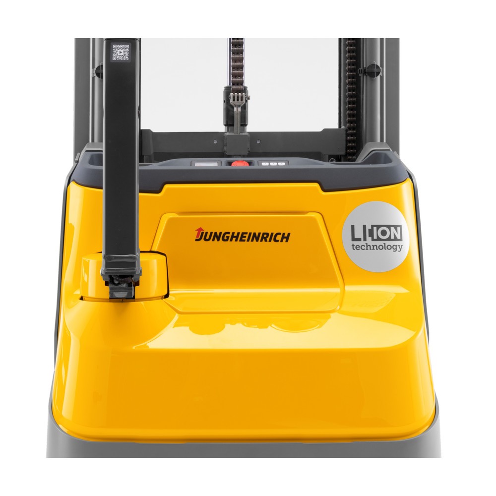 Numéro de l'image du produit 3: Gerbeur électrique Jungheinrich EJC 112zi ZZ, mât télescopique double, hauteur de levage 2 990 mm, capacité de charge 1 200 kg, hydraulique proportionnelle