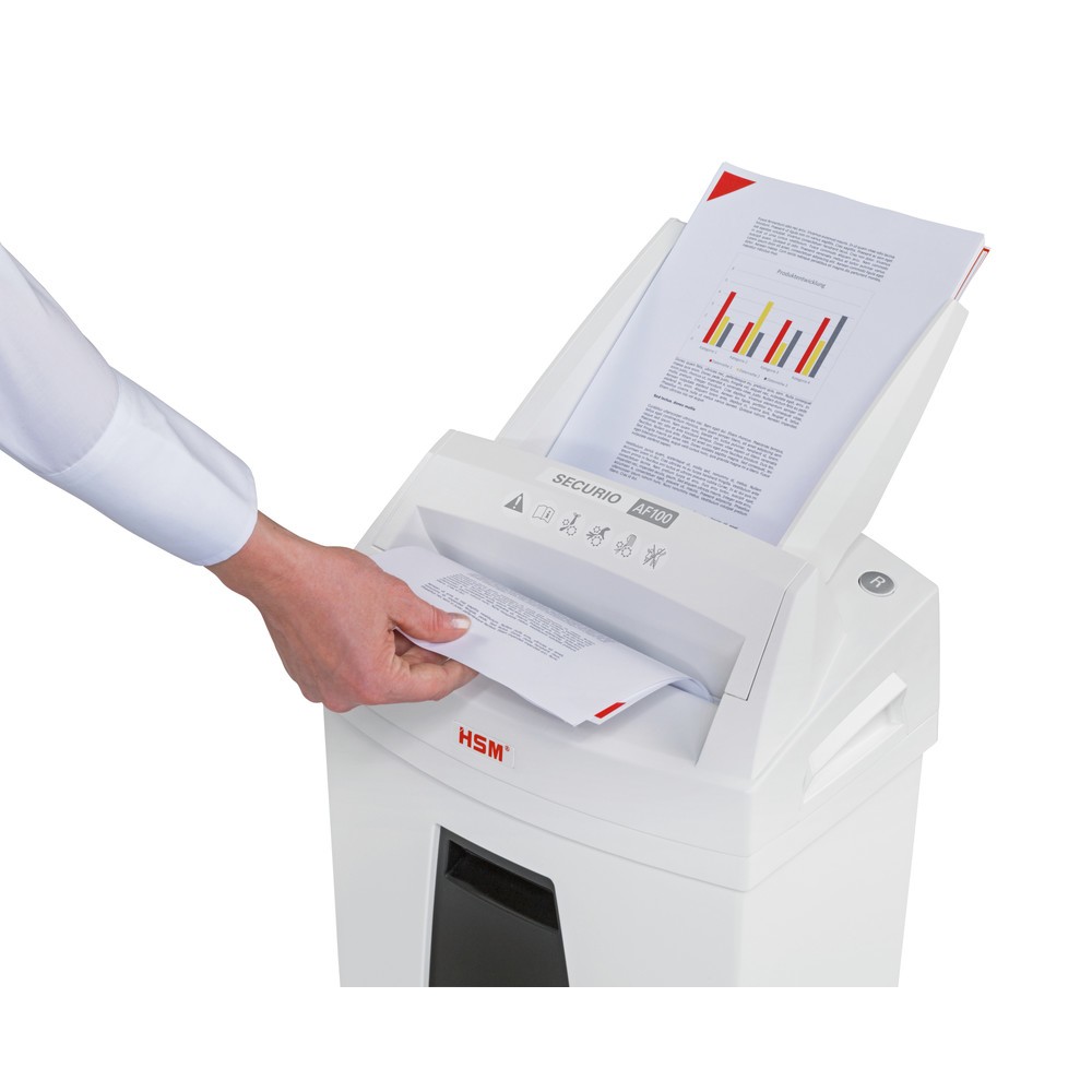 Numéro de l'image du produit 2: Destructeur de documents SECURIO AF100 de HSM, chargement automatique du papier, coupe croisée en particules de 4 x 25 mm