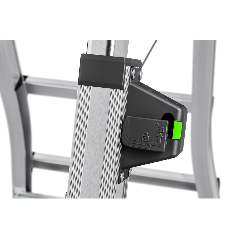 Numéro de l'image du produit 2: Hailo D100 TL TopLine, escabeau double à marches télescopique en aluminium, 2x4 - 2x6 marches