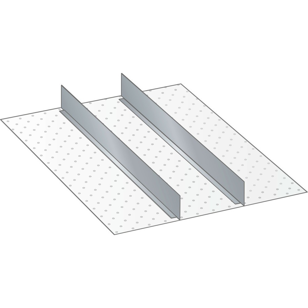 Illustration du produit: Jeu de parois à fentes et de plaquettes de séparation LISTA 27x36E, (lxPxHF) 459x612x250 mm, 2 parois de séparation