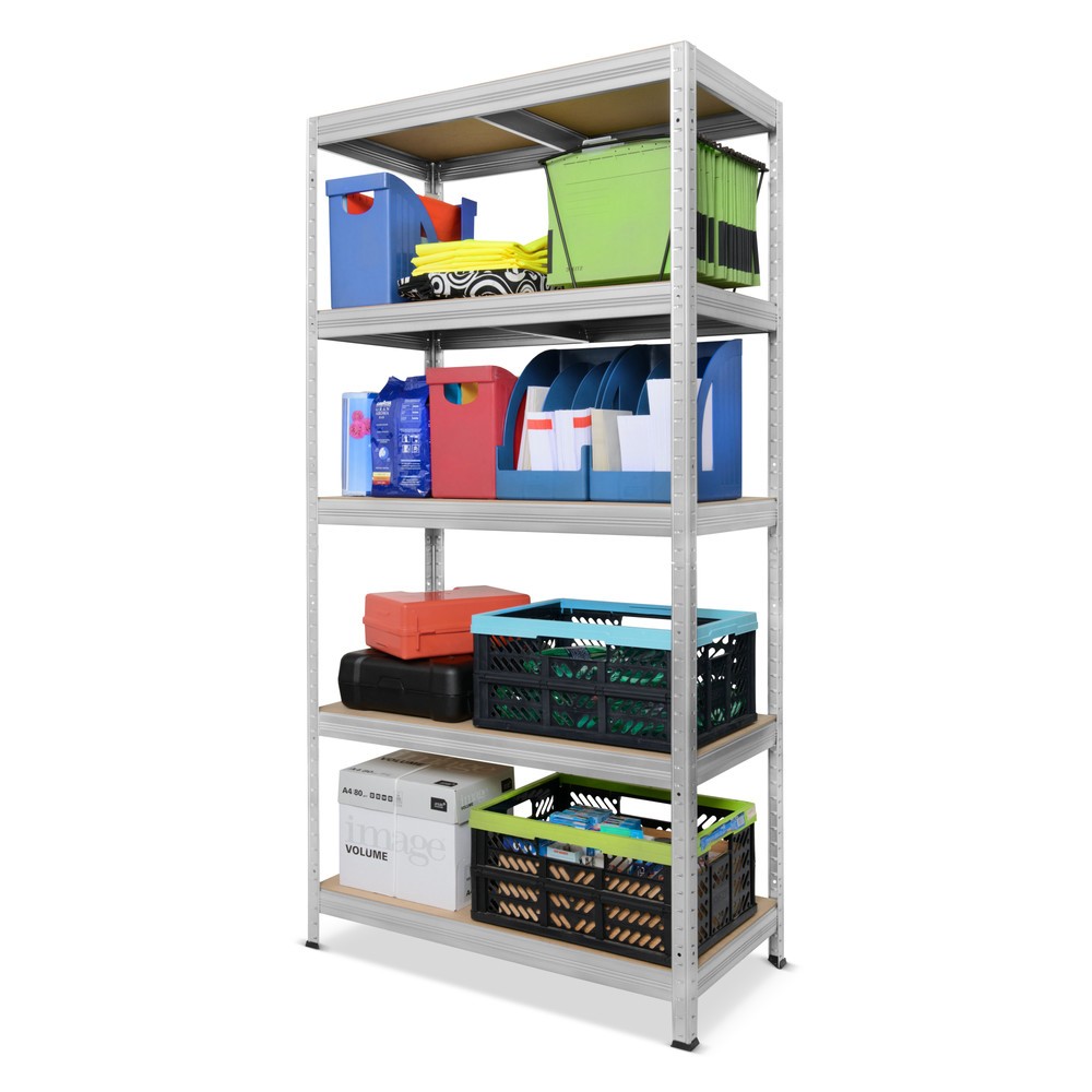 Numéro de l'image du produit 3: Steinbock® Rayonnage à tablettes type S galvanisé, charge par tablette 150 kg, HxlxP 1 800 x 900 x 450 mm