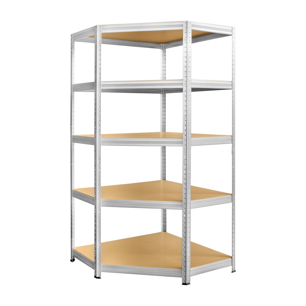 Illustration du produit: Steinbock® Rayonnage d’angle à tablettes galvanisé, charge par tablette 250 kg, HxlxP 1 800 x 900 x 450 mm