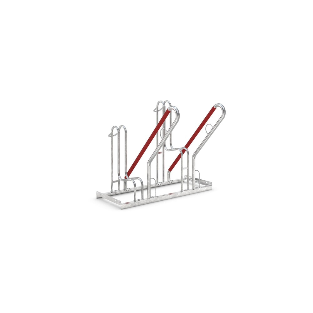 Illustration du produit: Range-vélo wsm® 4500 XBF avec arceau d'appui, galvanisé à chaud, unilatéral, 2 places, écart entre les roues 500 mm